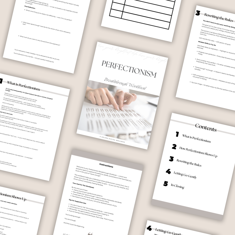 Perfectionism Breakthrough Workbook