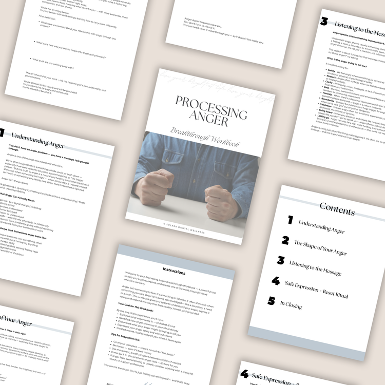 Processing Anger Breakthrough Workbook
