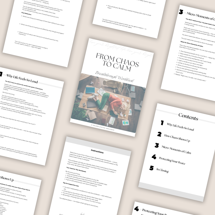 From Chaos to Calm Breakthrough Workbook