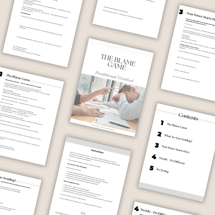 The Blame Game Breakthrough Workbook