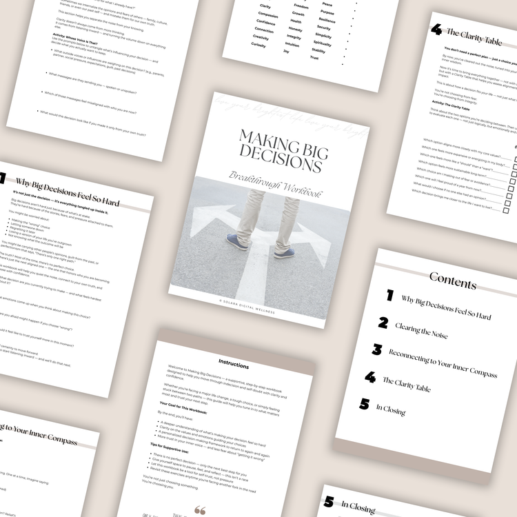 Making Big Decisions Breakthrough Workbook