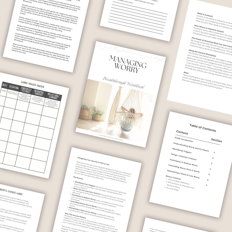 Managing Worry Breakthrough Workbook